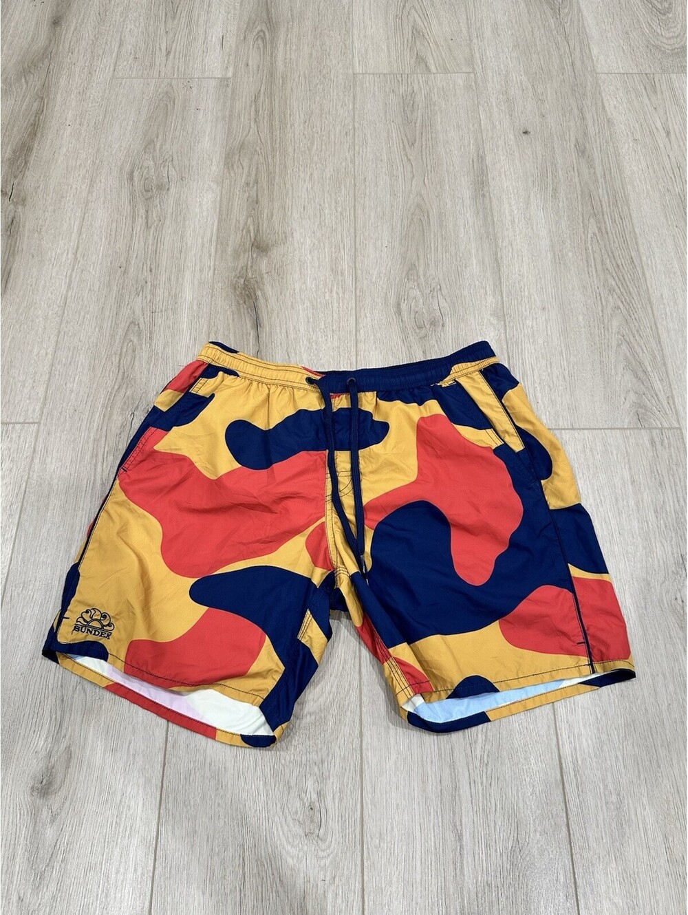 Sundek Swim Trunks Medium Mens Colorful Mesh Brief Drawstring Swimwear